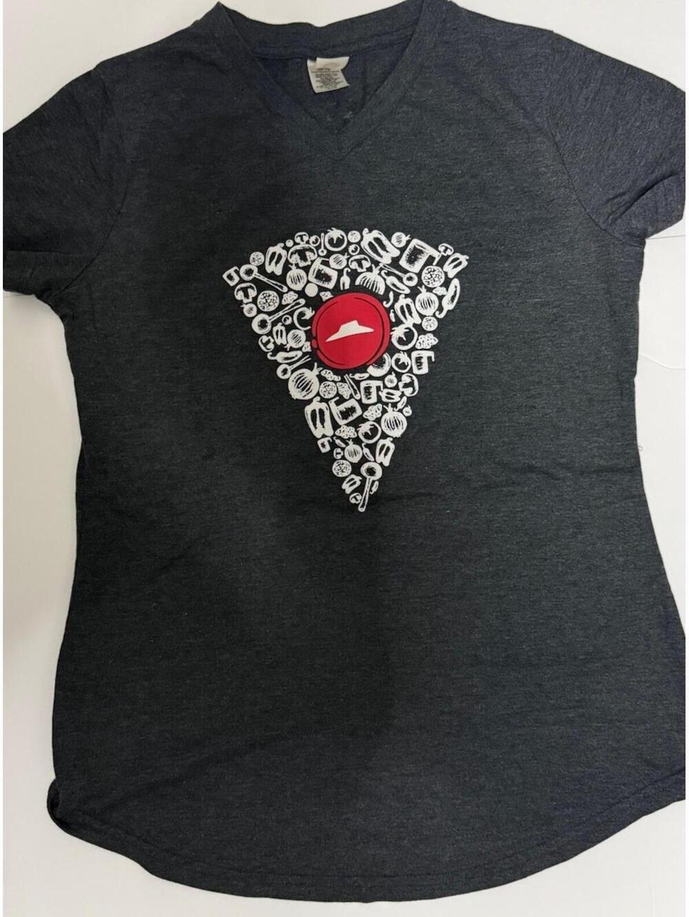 Pizza hut Women Large Tshirt Gray